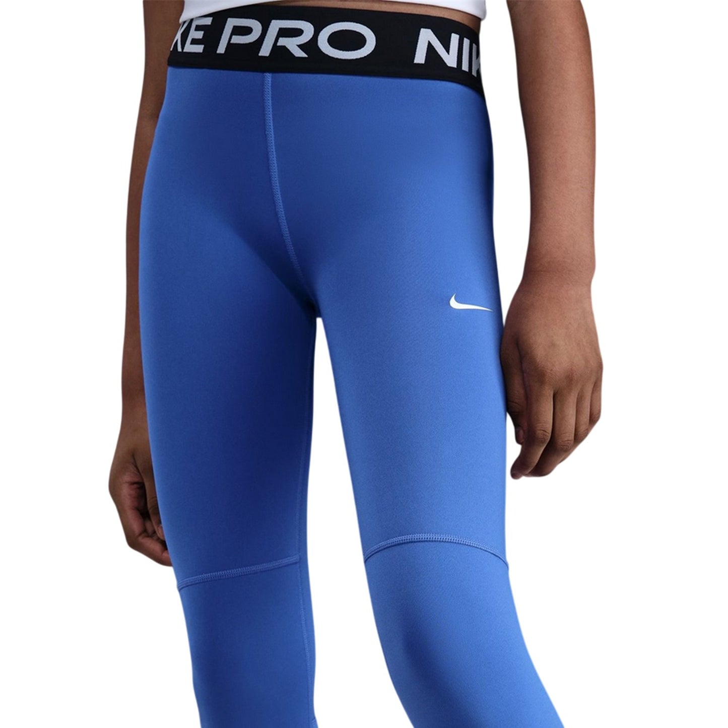 Blue-White - Side - Nike Girls Pro Tights