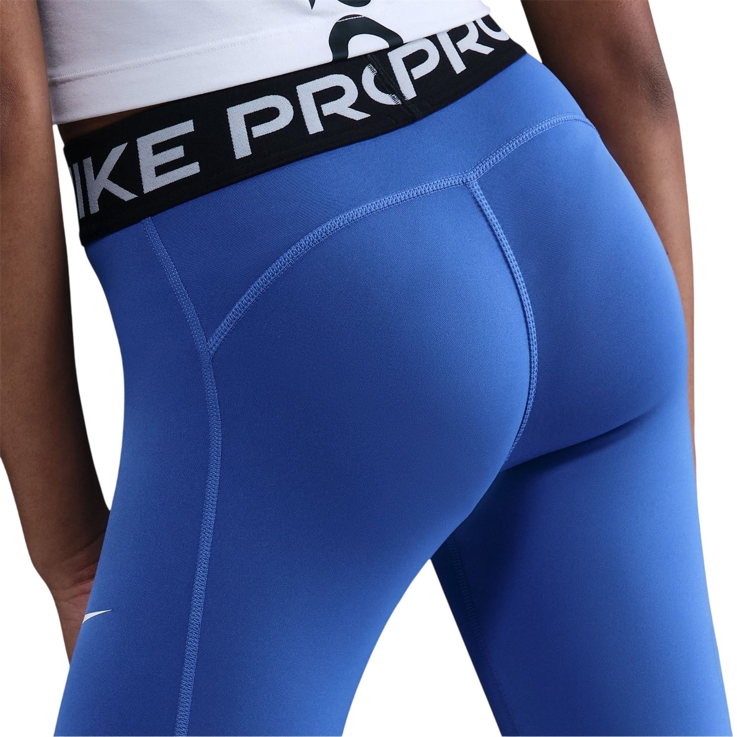 Blue-White - Lifestyle - Nike Girls Pro Tights