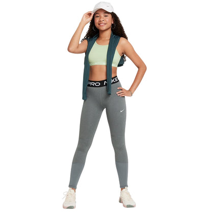 Carbon Heather - Pack Shot - Nike Girls Pro Tights