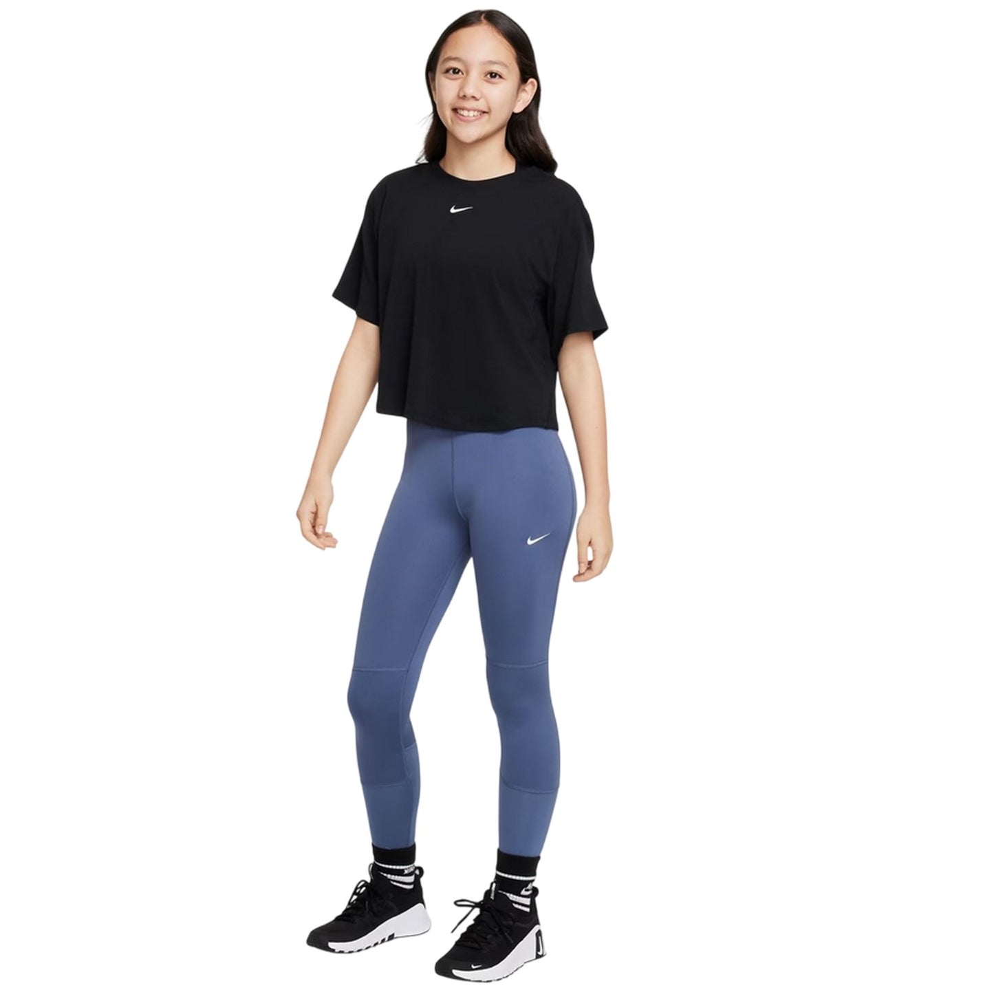 Diffused Blue - Pack Shot - Nike Girls Pro Tights