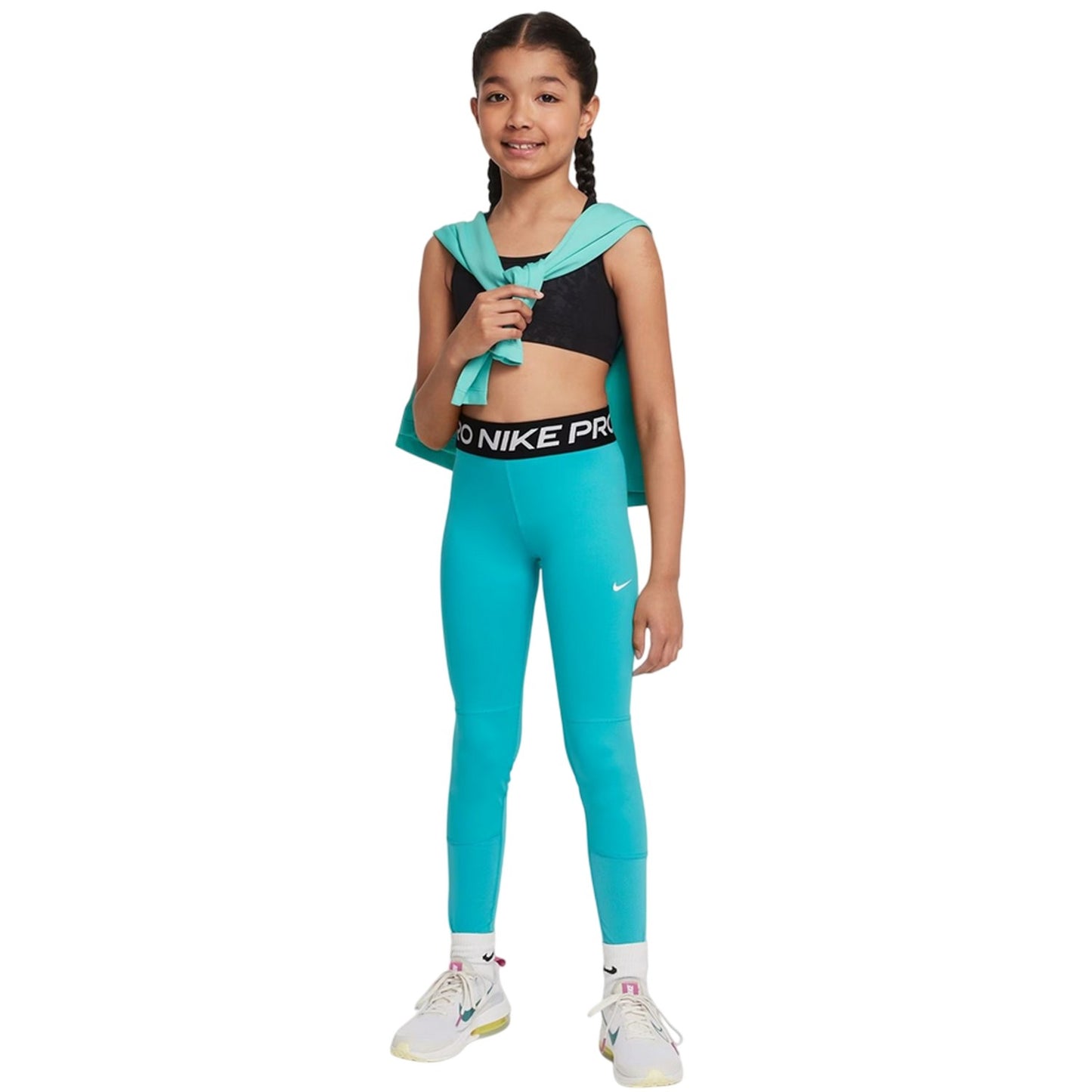 Dusty Cactus - Pack Shot - Nike Girls Pro Tights