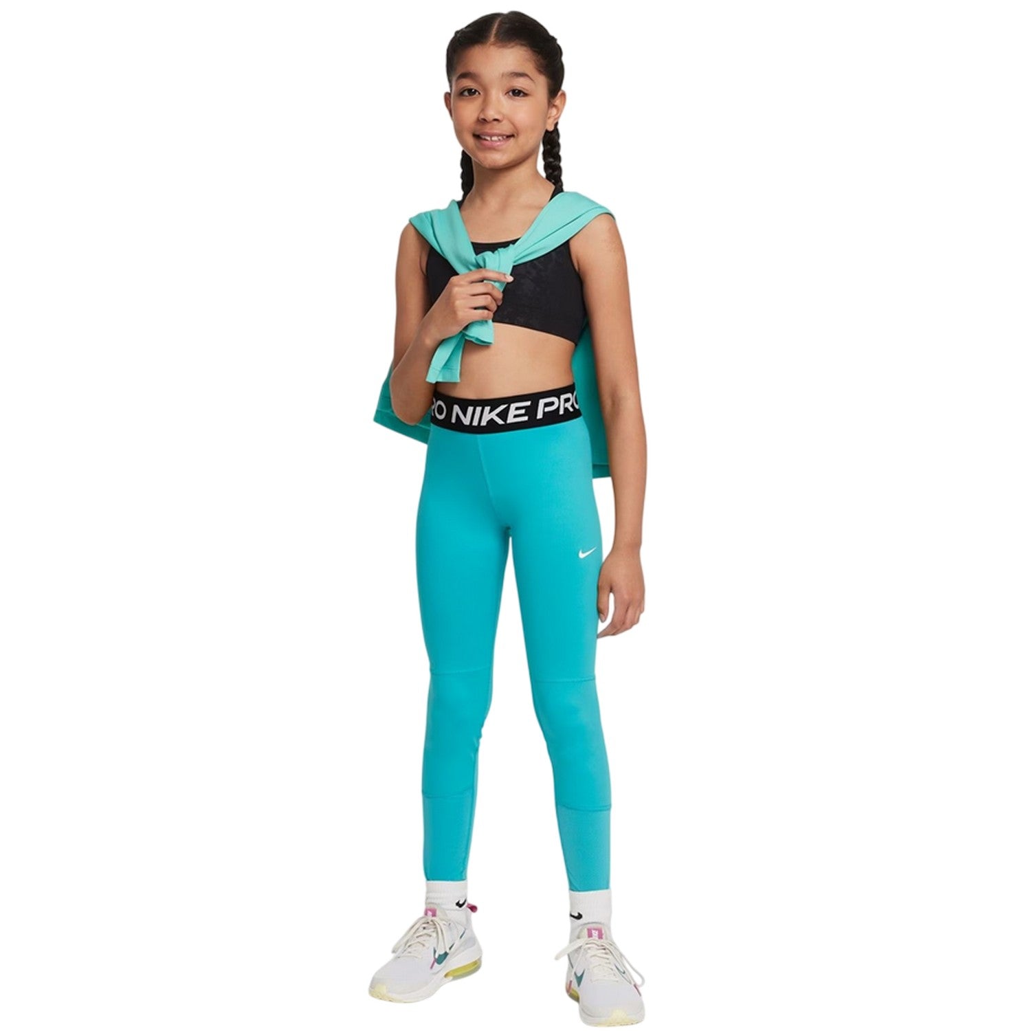 Dusty Cactus - Pack Shot - Nike Girls Pro Tights