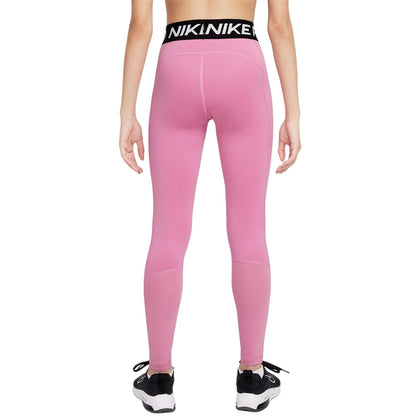 Flamingo Pink - Back - Nike Girls Pro Tights