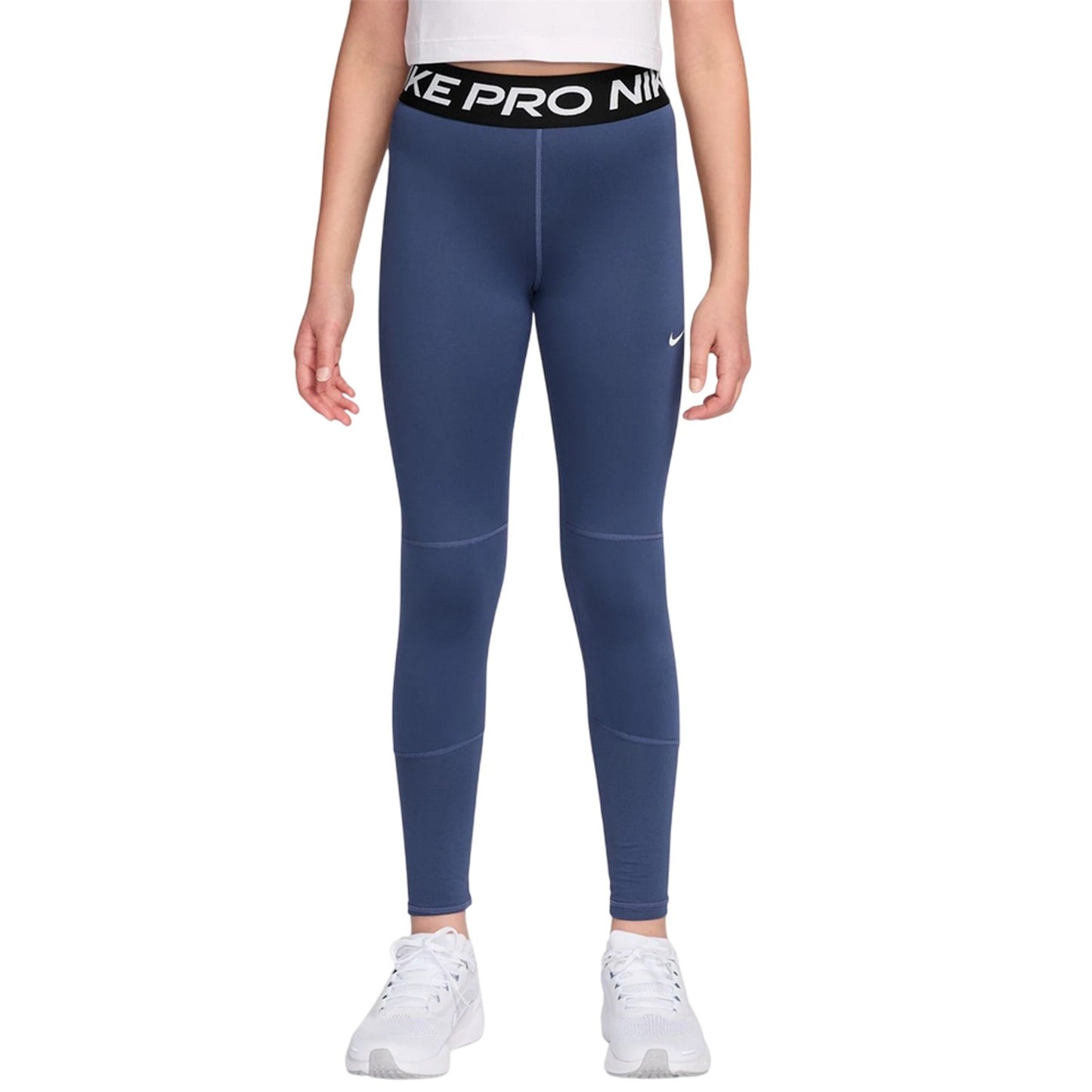Mystic Blue - Front - Nike Girls Pro Tights
