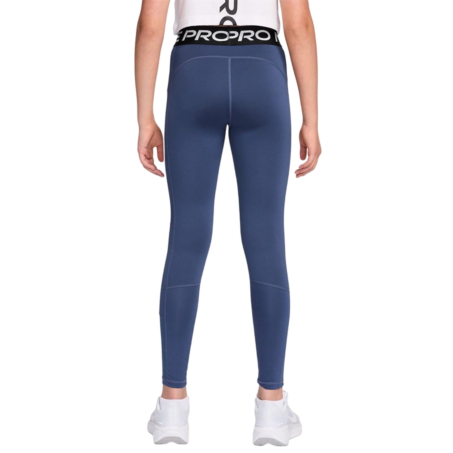 Mystic Blue - Back - Nike Girls Pro Tights