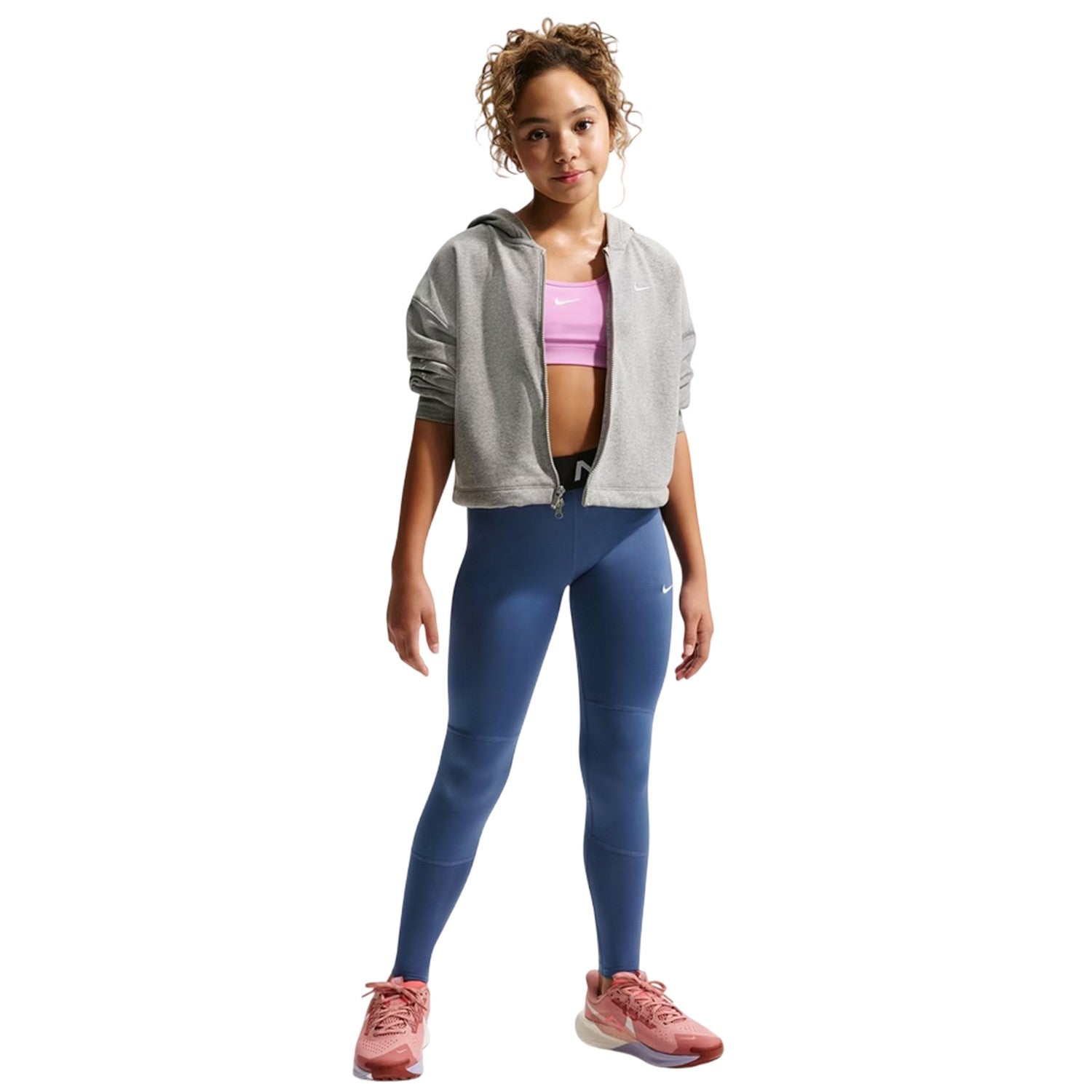 Mystic Blue - Pack Shot - Nike Girls Pro Tights