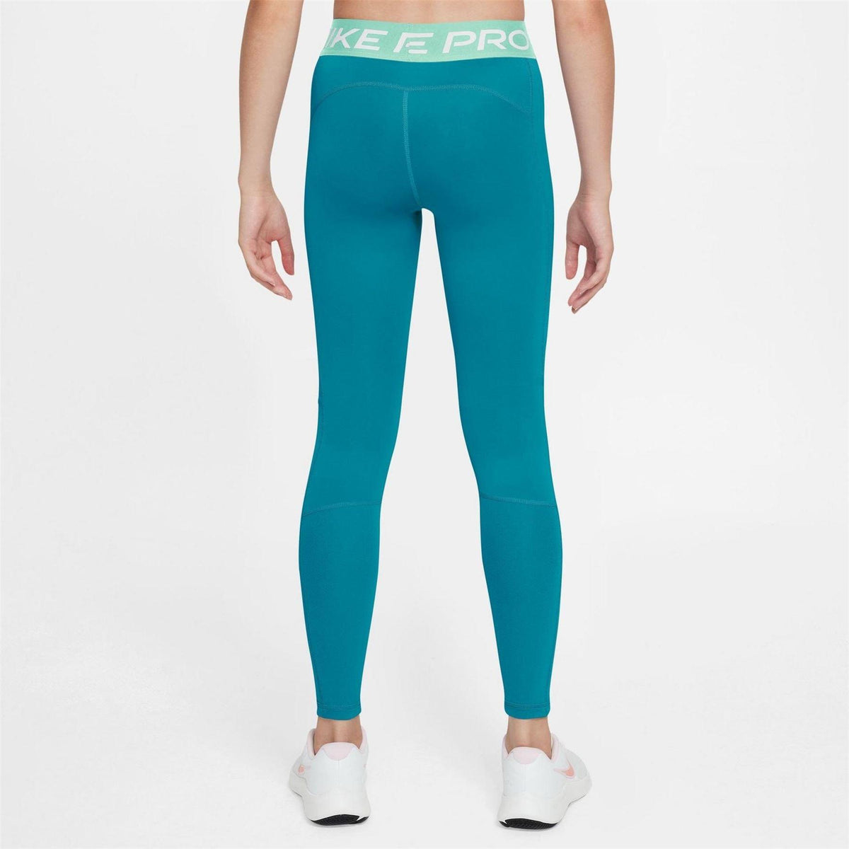 Arctic Green - Back - Nike Girls Pro Tights