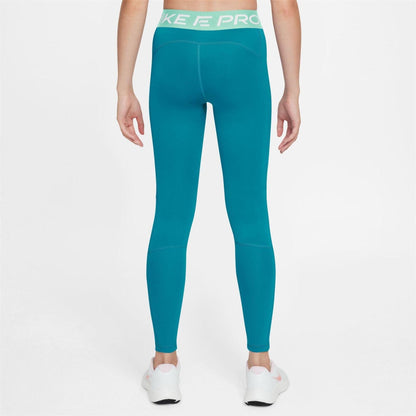 Arctic Green - Back - Nike Girls Pro Tights