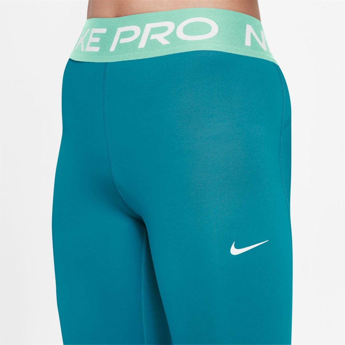 Arctic Green - Side - Nike Girls Pro Tights