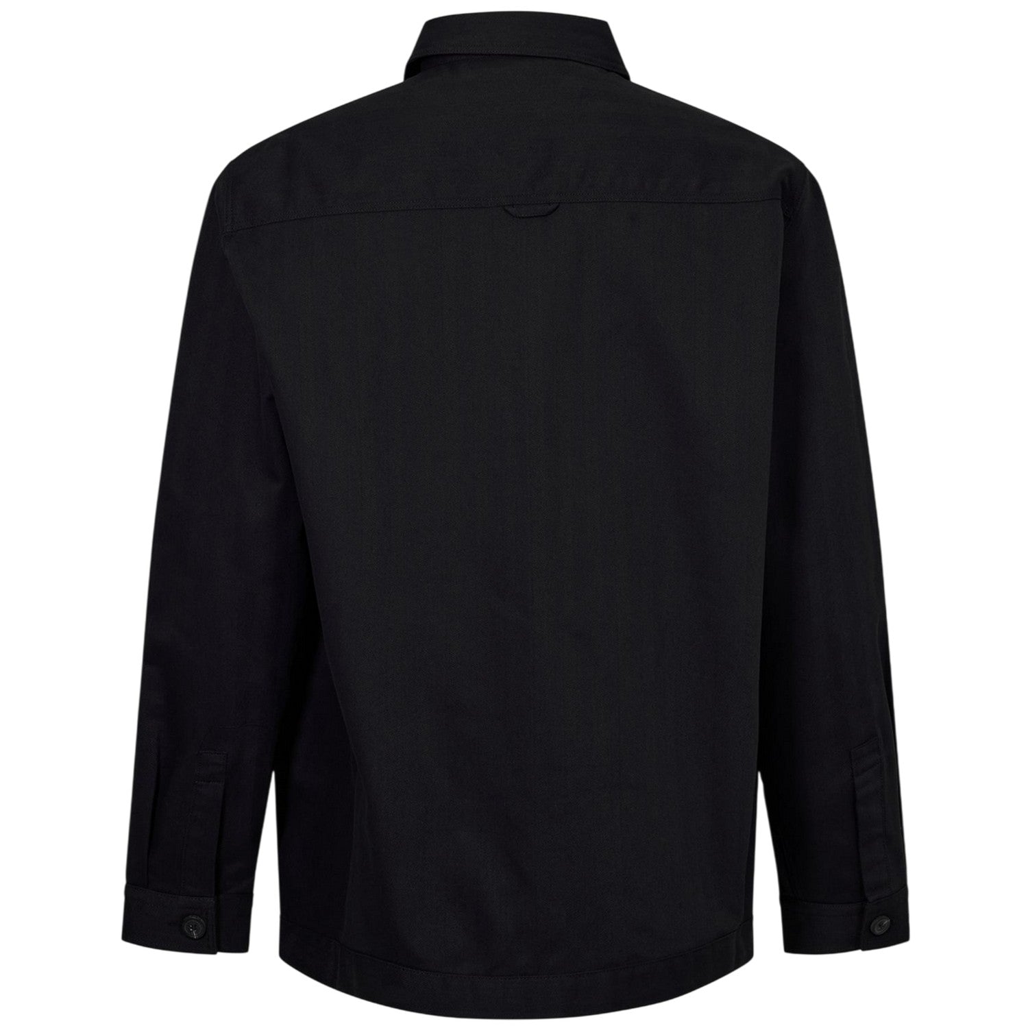 Black - Back - Hugo Mens Chest Pocket Shirt Jacket