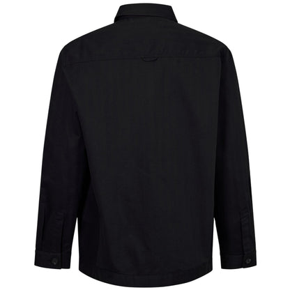Black - Back - Hugo Mens Chest Pocket Shirt Jacket