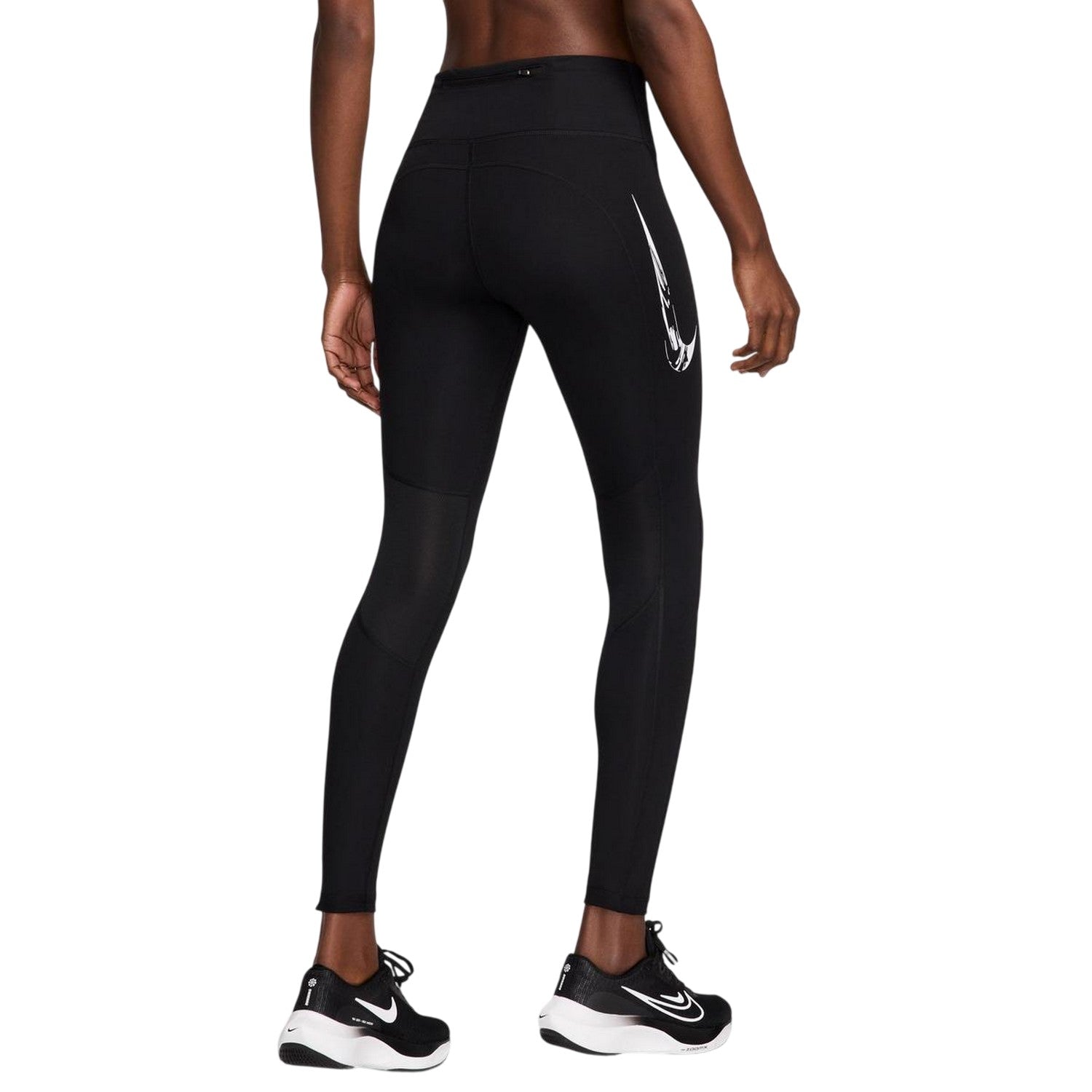 Black-White - Back - Nike Womens-Ladies Fast Dri-FIT Leggings