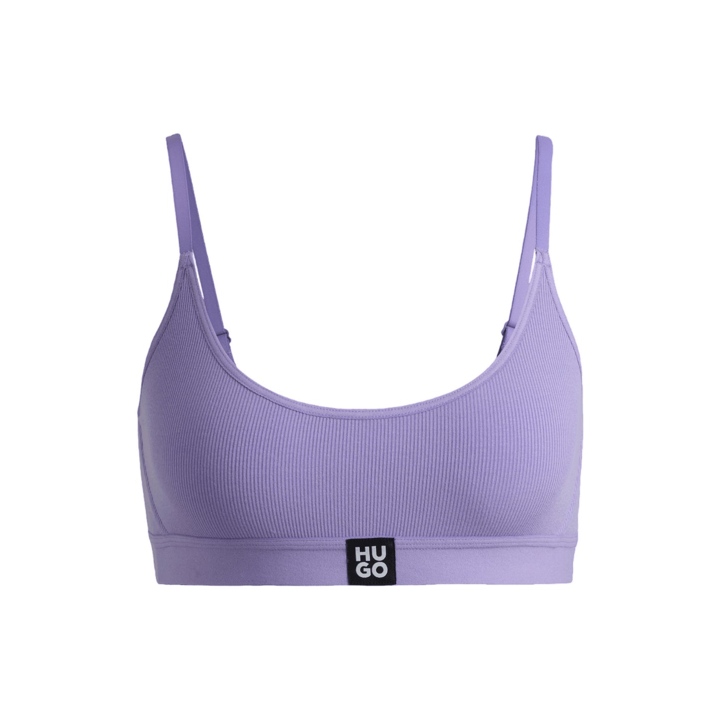 Purple - Front - Hugo Womens-Ladies Logo Modal Stretch Bralette