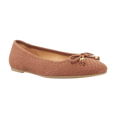Tan - Side - Dune London Womens-Ladies Lo Harries Ballet Flats
