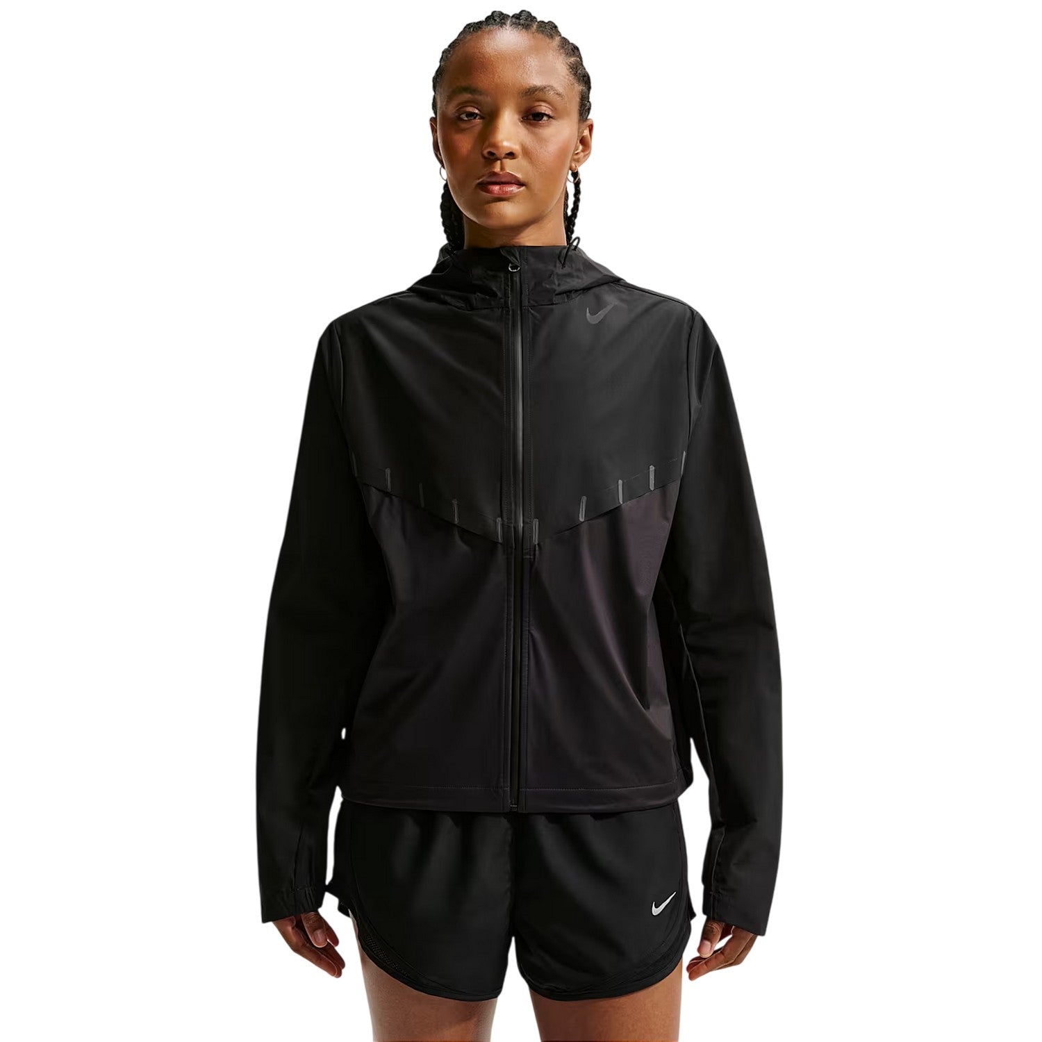 Black - Front - Nike Womens-Ladies Aero Swift Windrunner Jacket