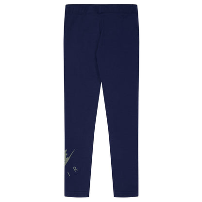Midnight Navy - Back - Nike Girls Air Logo Leggings