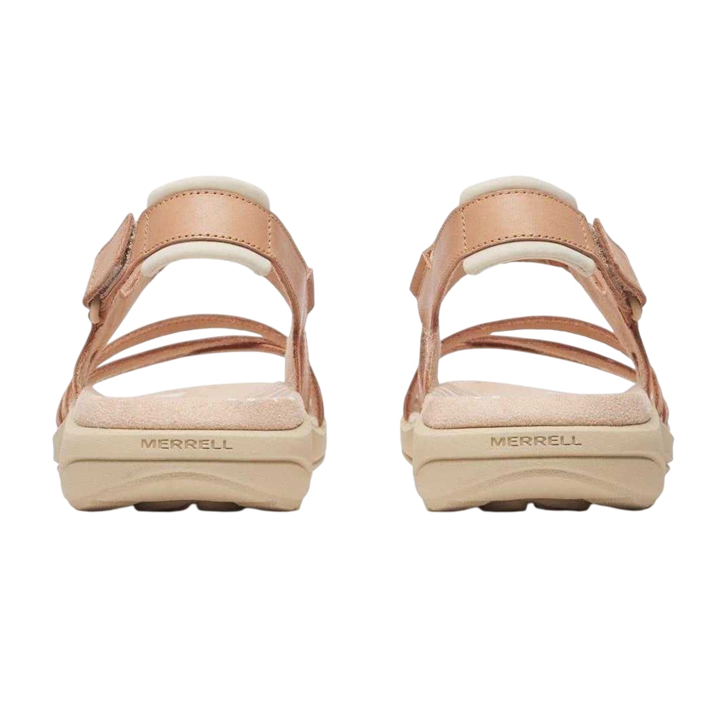 Rose Tan - Back - Merrell Womens-Ladies Harbour Full Grain Leather Backstrap Sandals