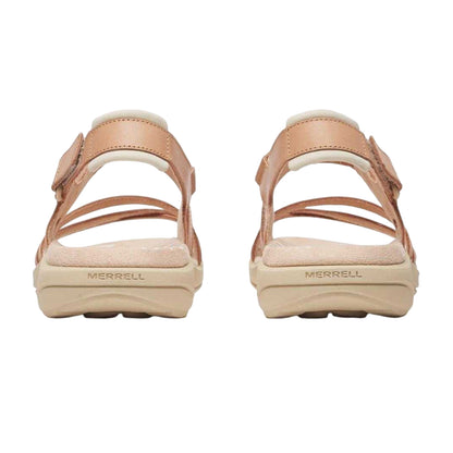 Rose Tan - Back - Merrell Womens-Ladies Harbour Full Grain Leather Backstrap Sandals