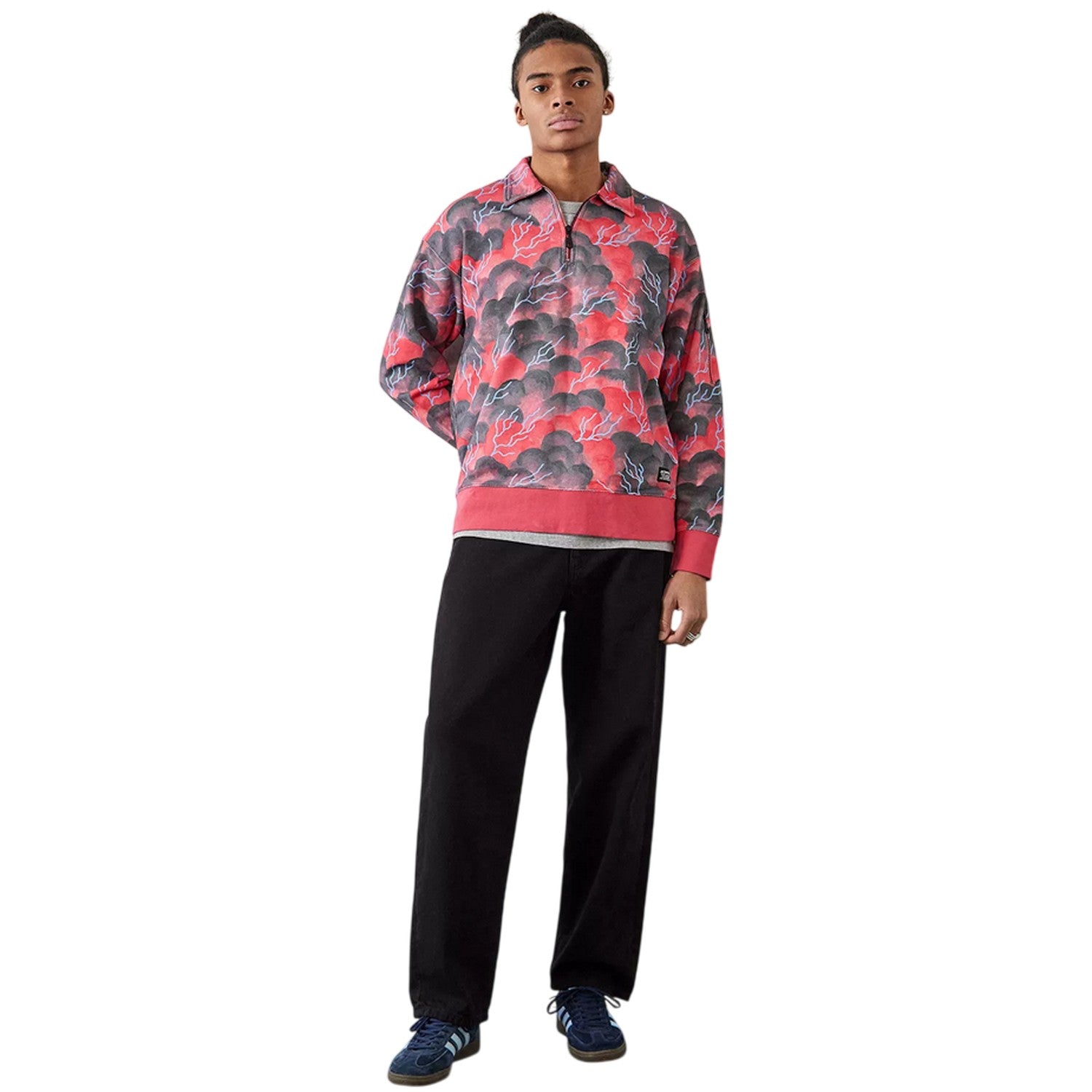 Multicoloured - Lifestyle - Levis Mens Lacoste All-Over Print Collared Sweatshirt