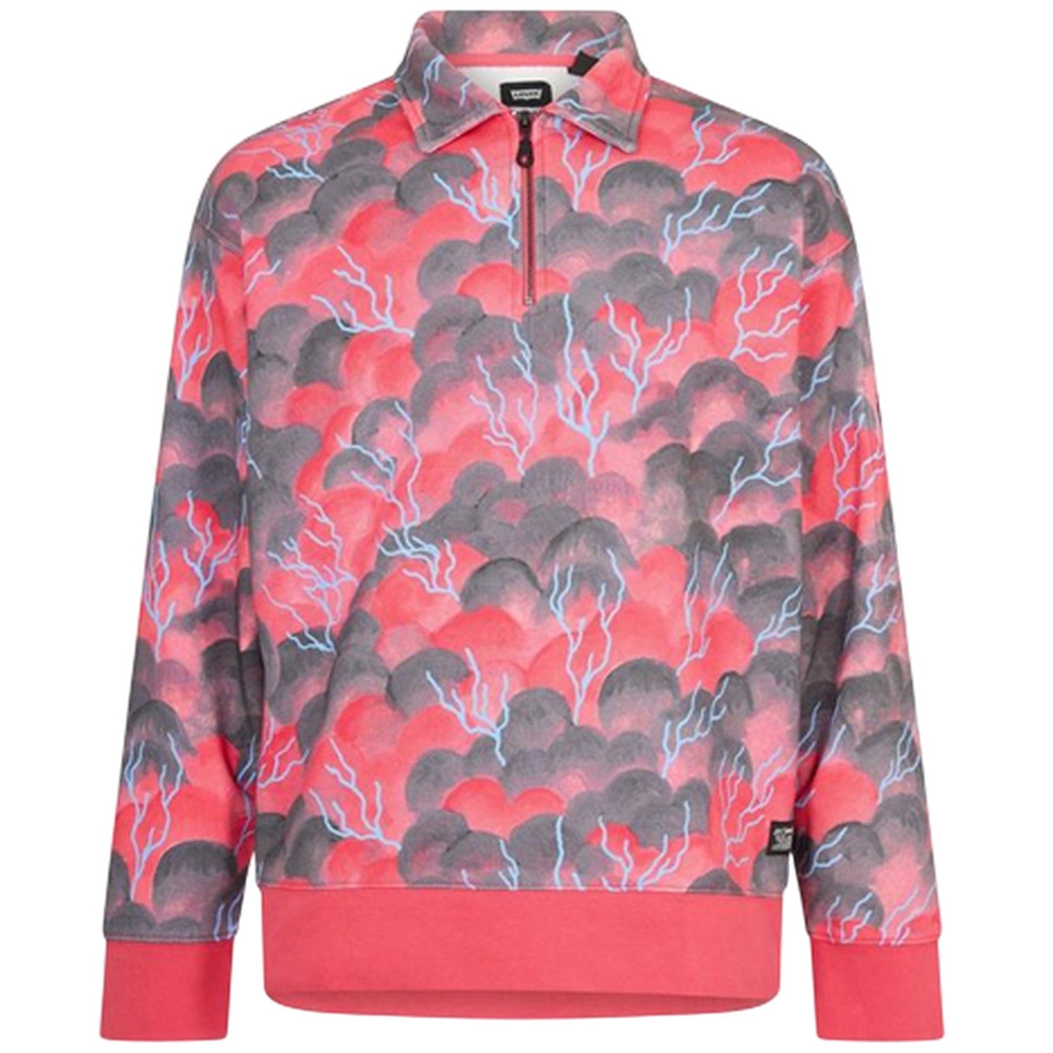 Multicoloured - Front - Levis Mens Lacoste All-Over Print Collared Sweatshirt