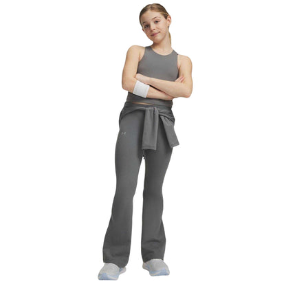 Green Clay - Pack Shot - Under Armour Girls Flared Leg Leggings