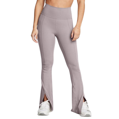 Grey - Side - Under Armour Womens-Ladies Flared Yoga Pants