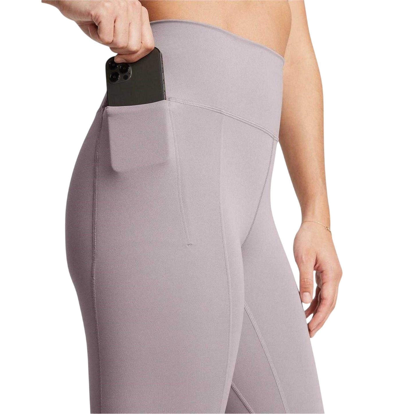 Grey - Pack Shot - Under Armour Womens-Ladies Flared Yoga Pants