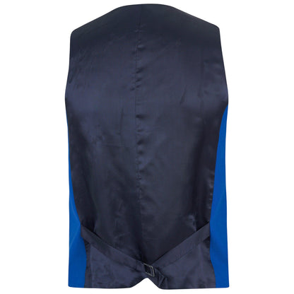 Bright Blue - Back - Without Prejudice Mens Wool Blend Slim Waistcoat