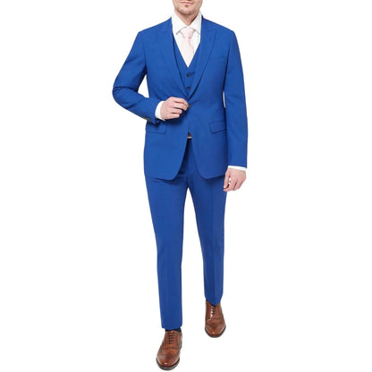 Bright Blue - Pack Shot - Without Prejudice Mens Wool Blend Slim Waistcoat
