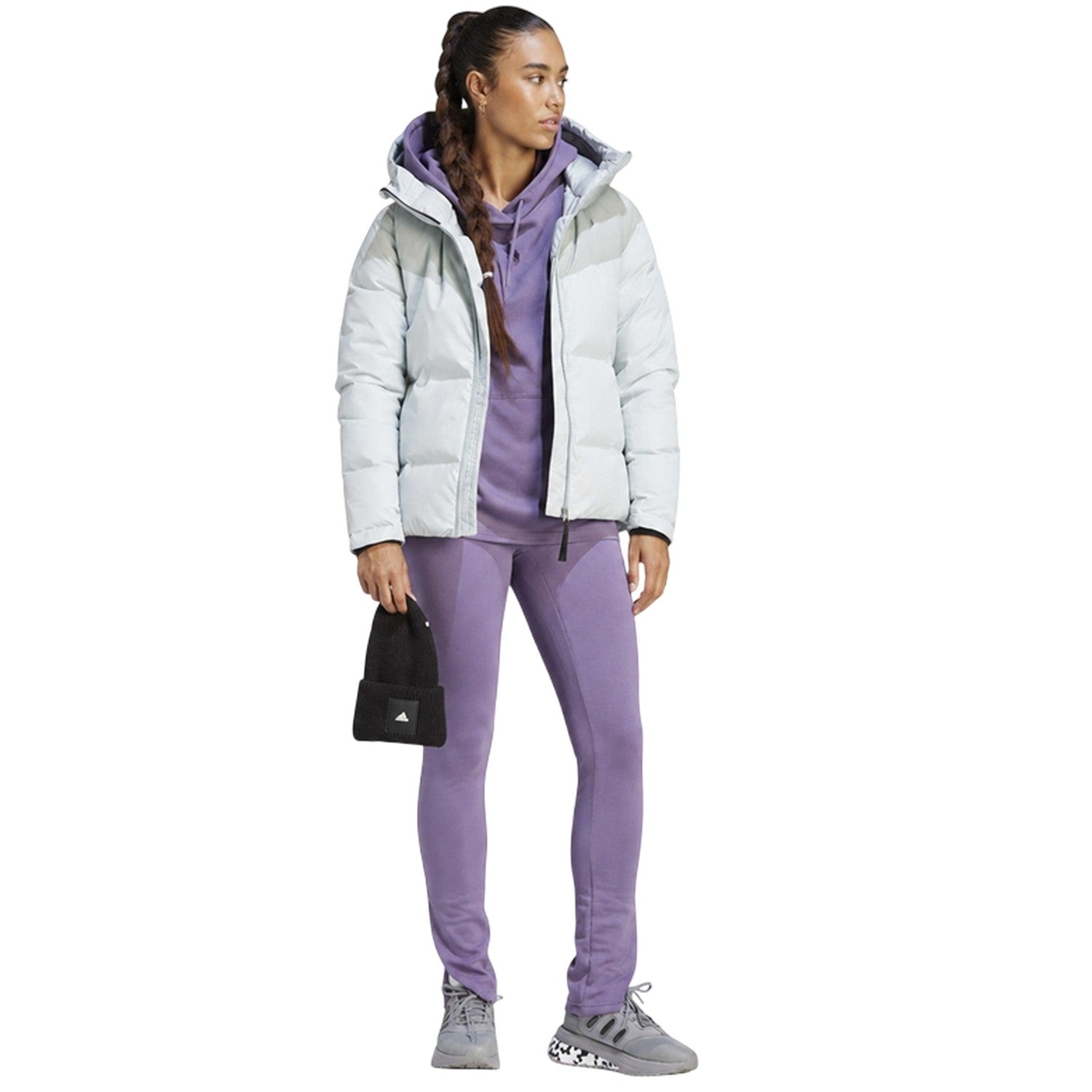 Purple - Pack Shot - Adidas Womens-Ladies Future Icons Triple Stripe Tracksuit Bottoms