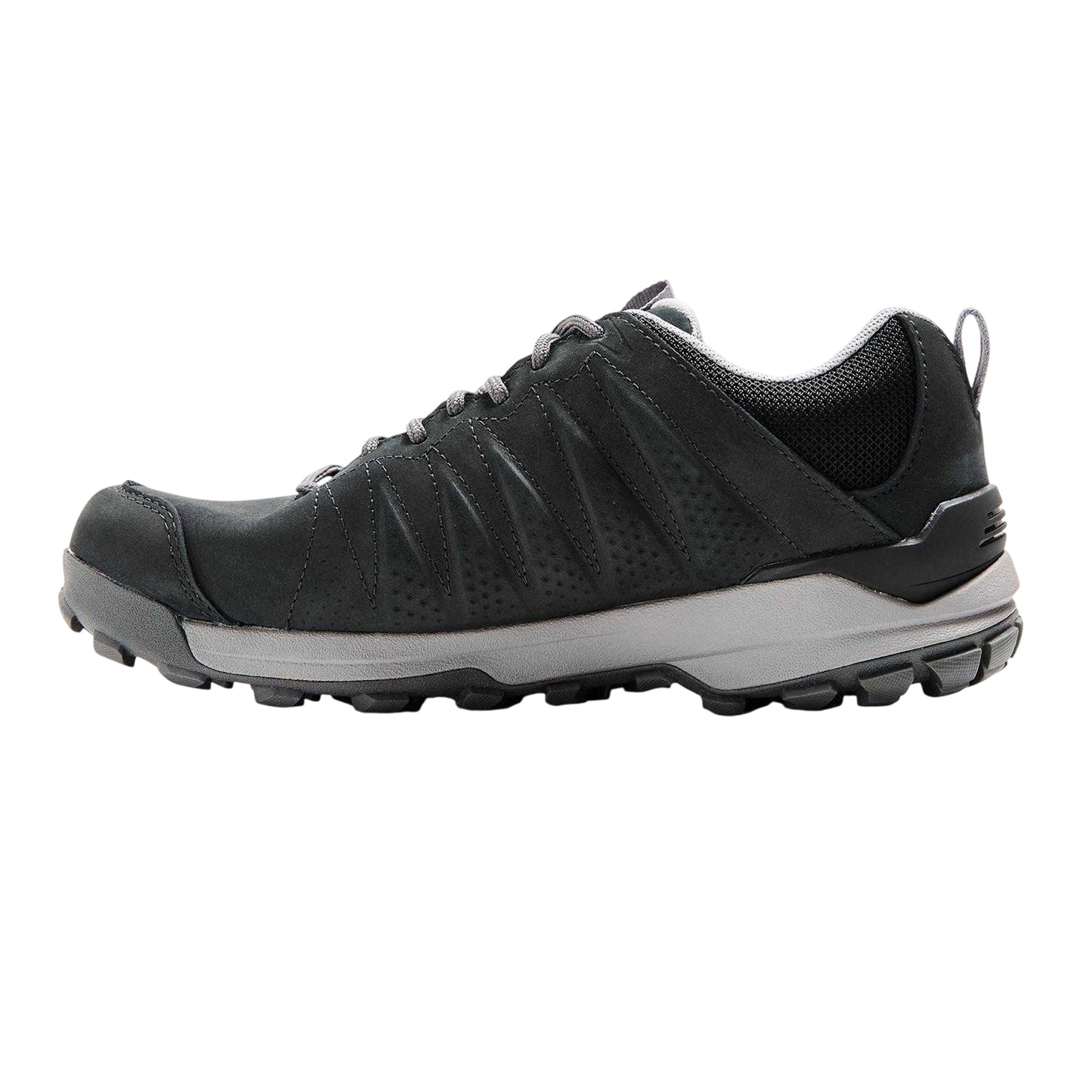 Black - Back - Oboz Womens-Ladies Sypes Leather Waterproof Hiking Shoes
