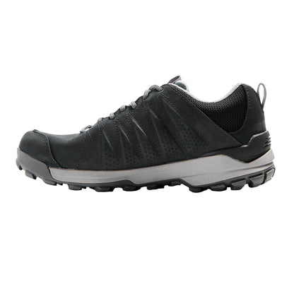 Black - Back - Oboz Womens-Ladies Sypes Leather Waterproof Hiking Shoes