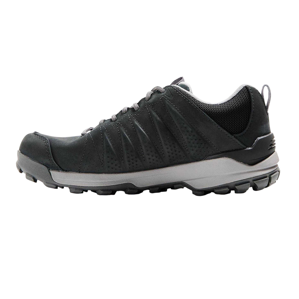 Black - Back - Oboz Womens-Ladies Sypes Leather Waterproof Hiking Shoes