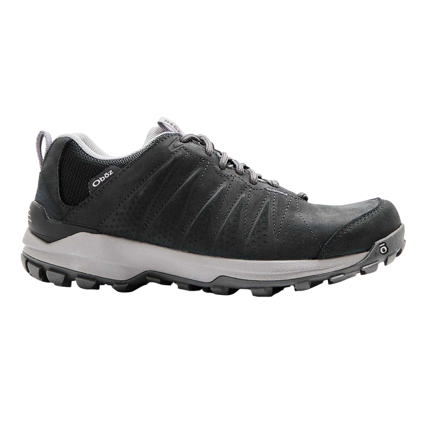 Black - Front - Oboz Womens-Ladies Sypes Leather Waterproof Hiking Shoes