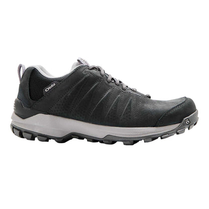 Black - Front - Oboz Womens-Ladies Sypes Leather Waterproof Hiking Shoes