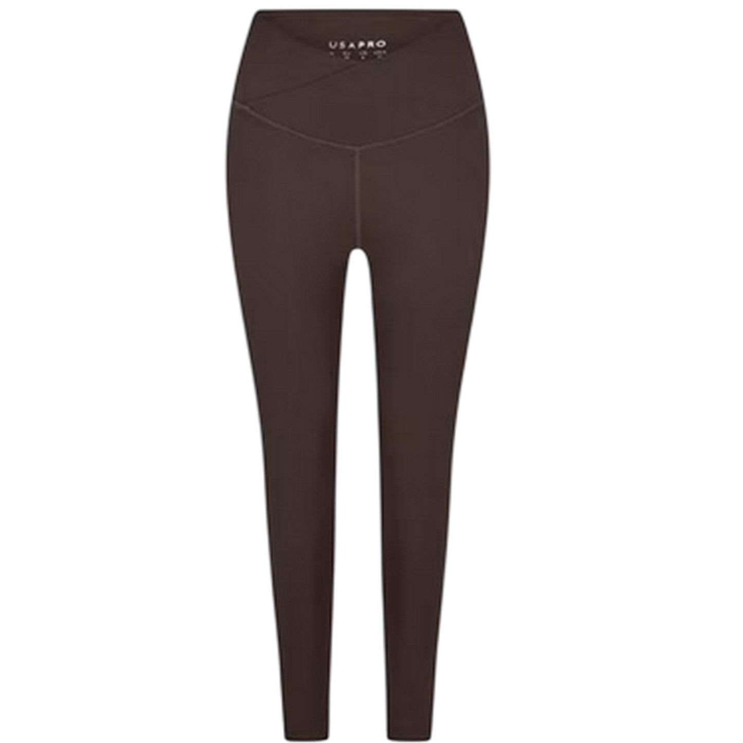 Espresso - Front - USA Womens-Ladies Nylon Leggings