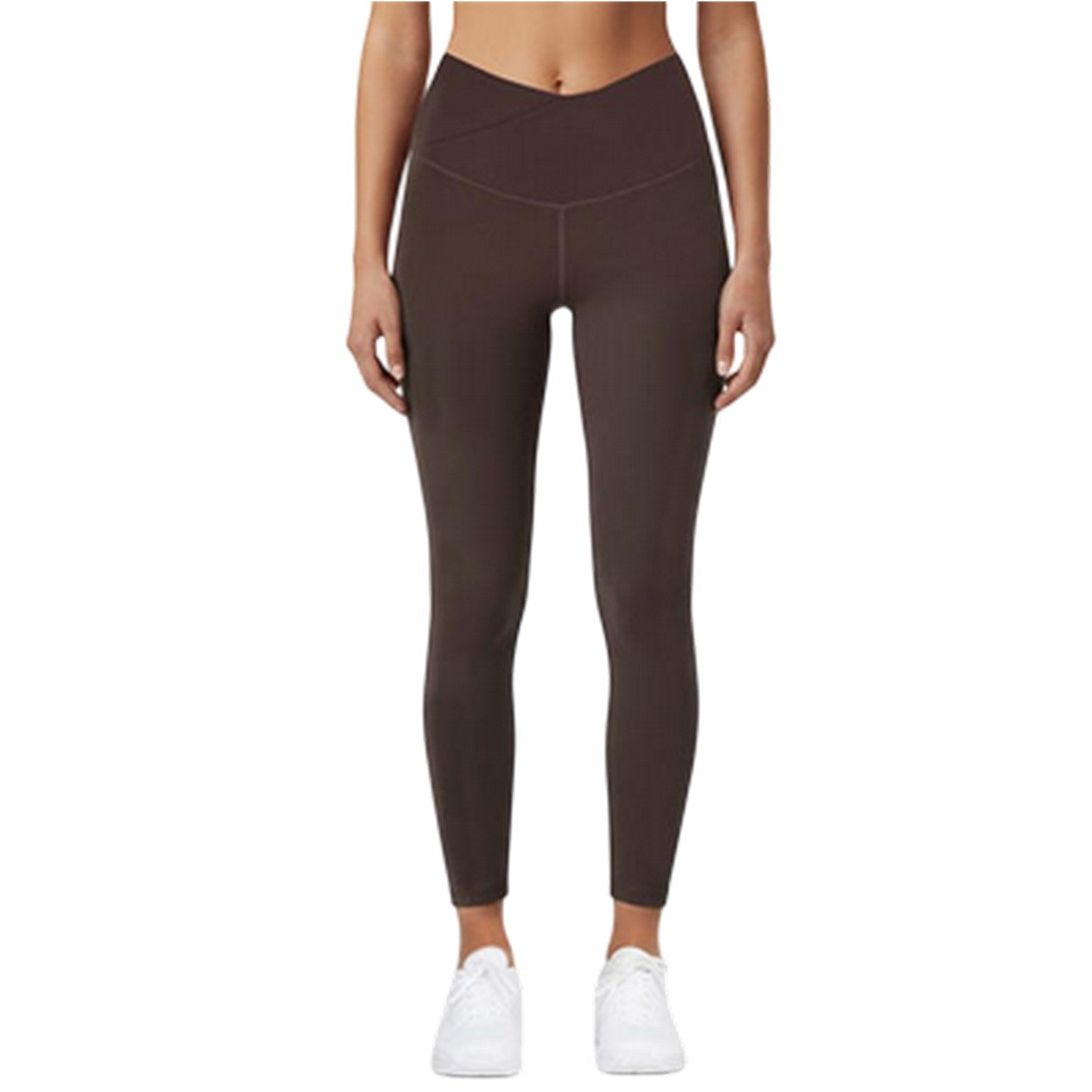 Espresso - Side - USA Womens-Ladies Nylon Leggings
