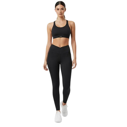 Black - Pack Shot - USA Womens-Ladies Nylon Leggings