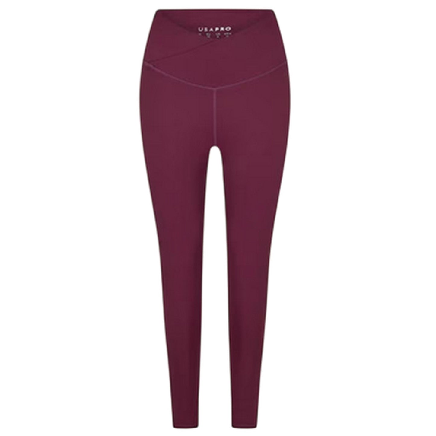 Dark Cherry - Front - USA Womens-Ladies Nylon Leggings