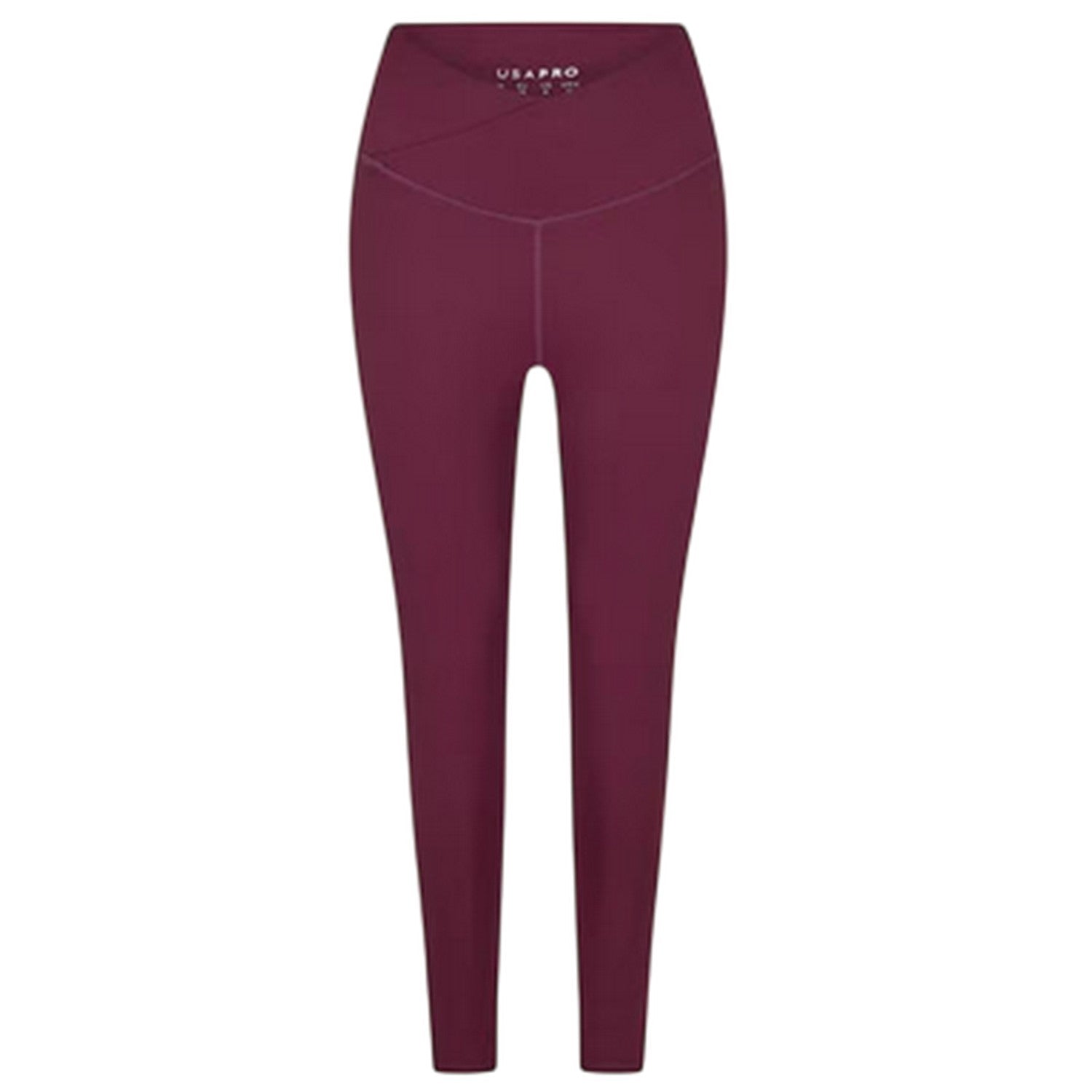 Dark Cherry - Front - USA Womens-Ladies Nylon Leggings