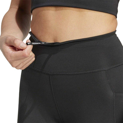 Black - Side - Adidas Womens-Ladies Own The Run Tight 7-8 Leggings