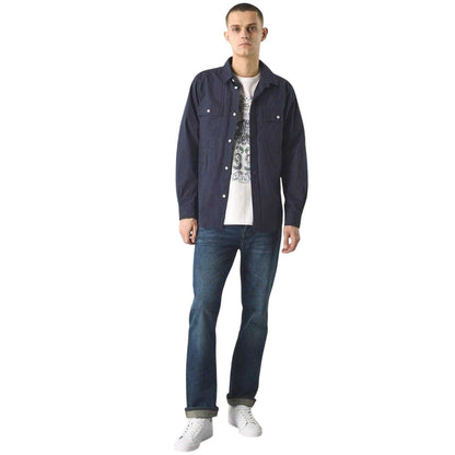 Navy - Lifestyle - Pretty Green Mens Brentwood Long-Sleeved Shirt