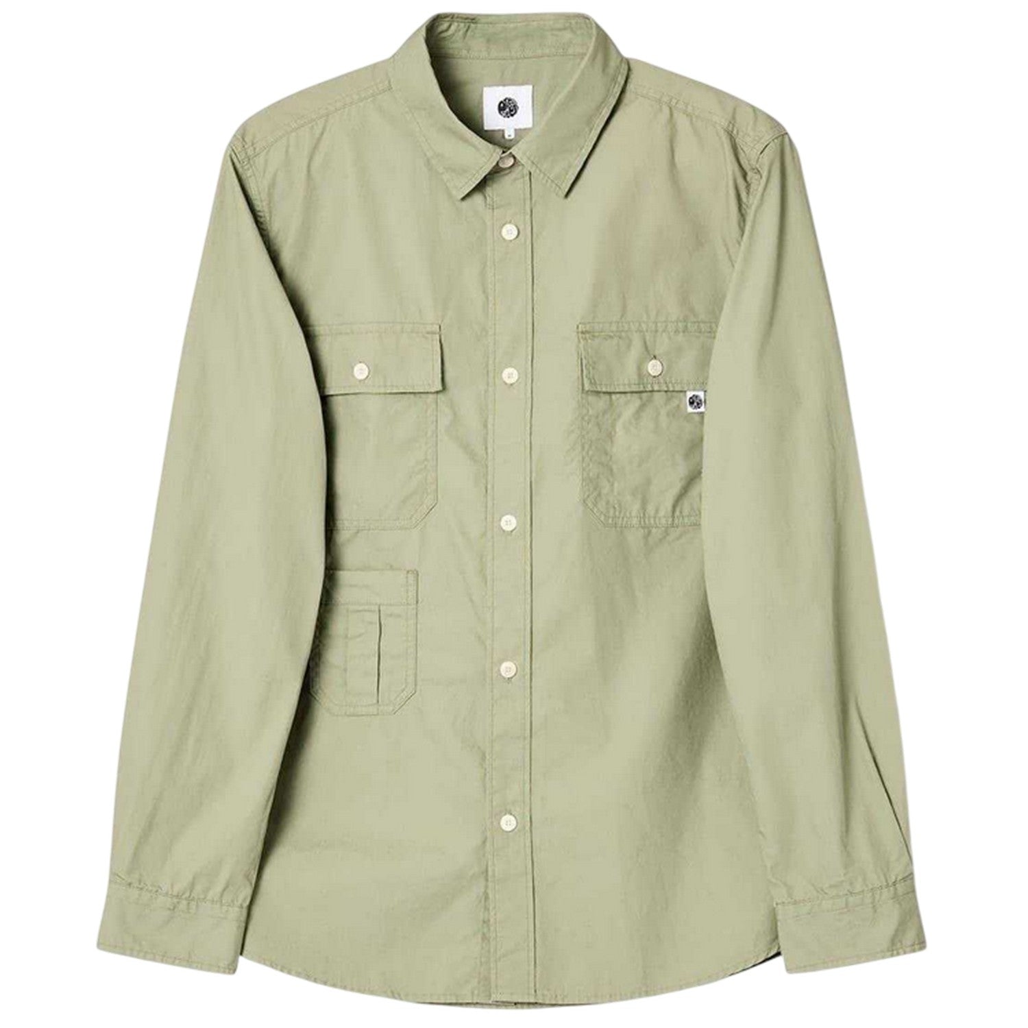 Green - Front - Pretty Green Mens Brentwood Long-Sleeved Shirt