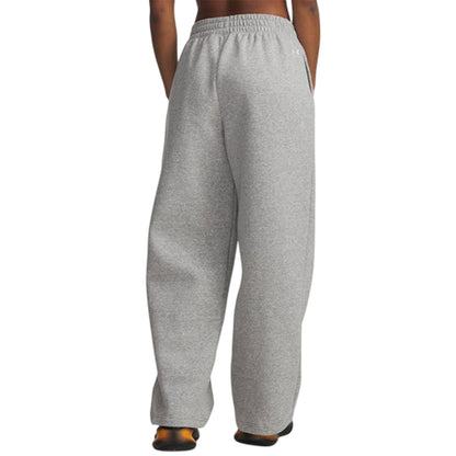 Grey Marl - Back - Under Armour Womens-Ladies Fleece Relaxed Fit Sweatpants