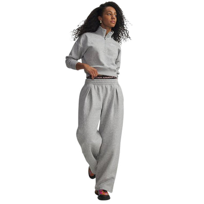 Grey Marl - Lifestyle - Under Armour Womens-Ladies Fleece Relaxed Fit Sweatpants