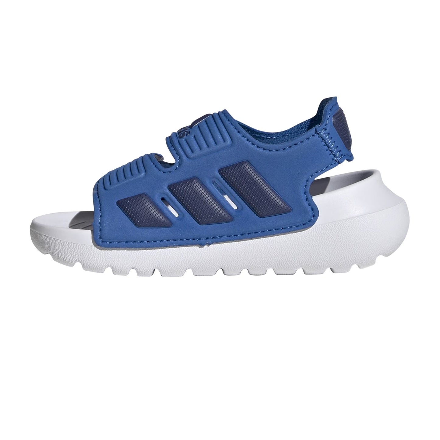 Blue-Dark Blue-White - Side - Adidas Childrens-Kids Altaswim 2.0 Stripes Open Toe Sports Sandals