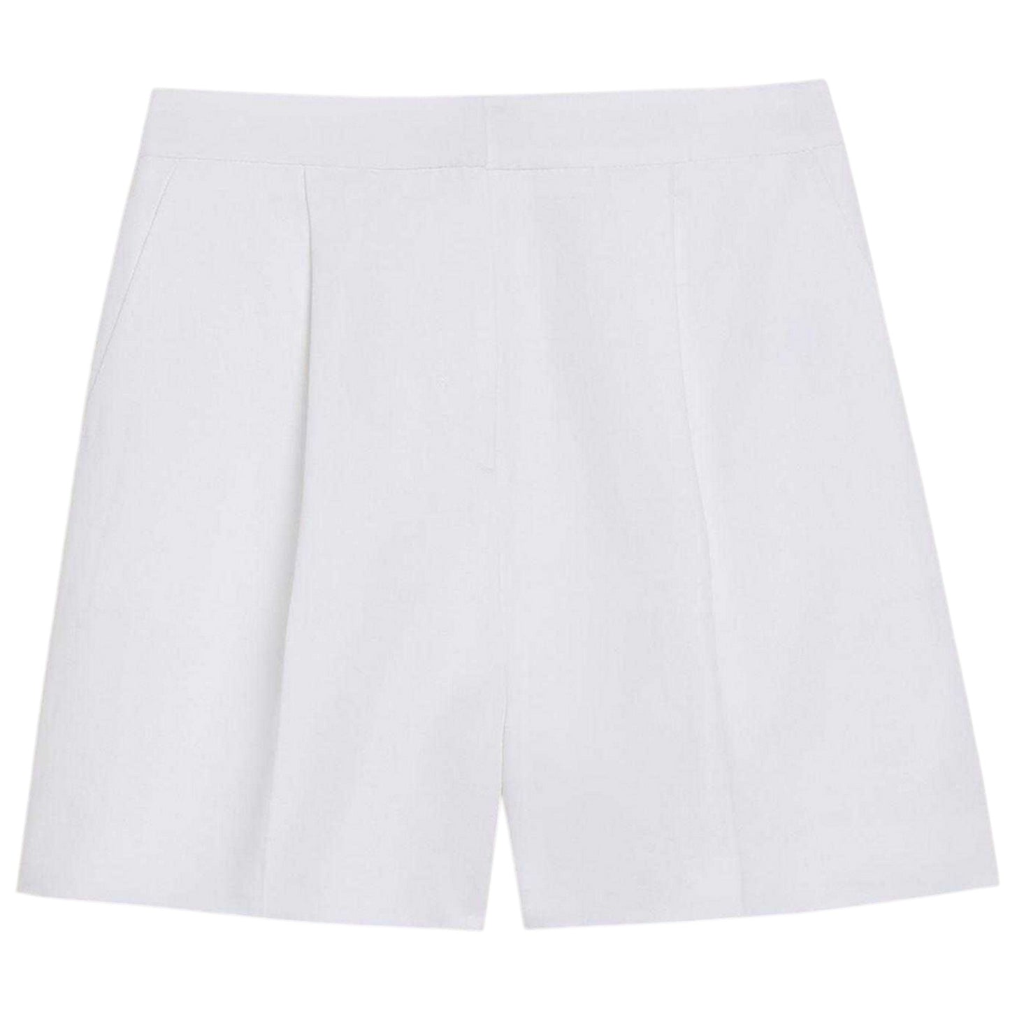 White - Front - Ted Baker Womens-Ladies Pleated High Waist Shorts
