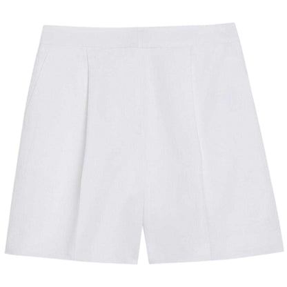 White - Front - Ted Baker Womens-Ladies Pleated High Waist Shorts