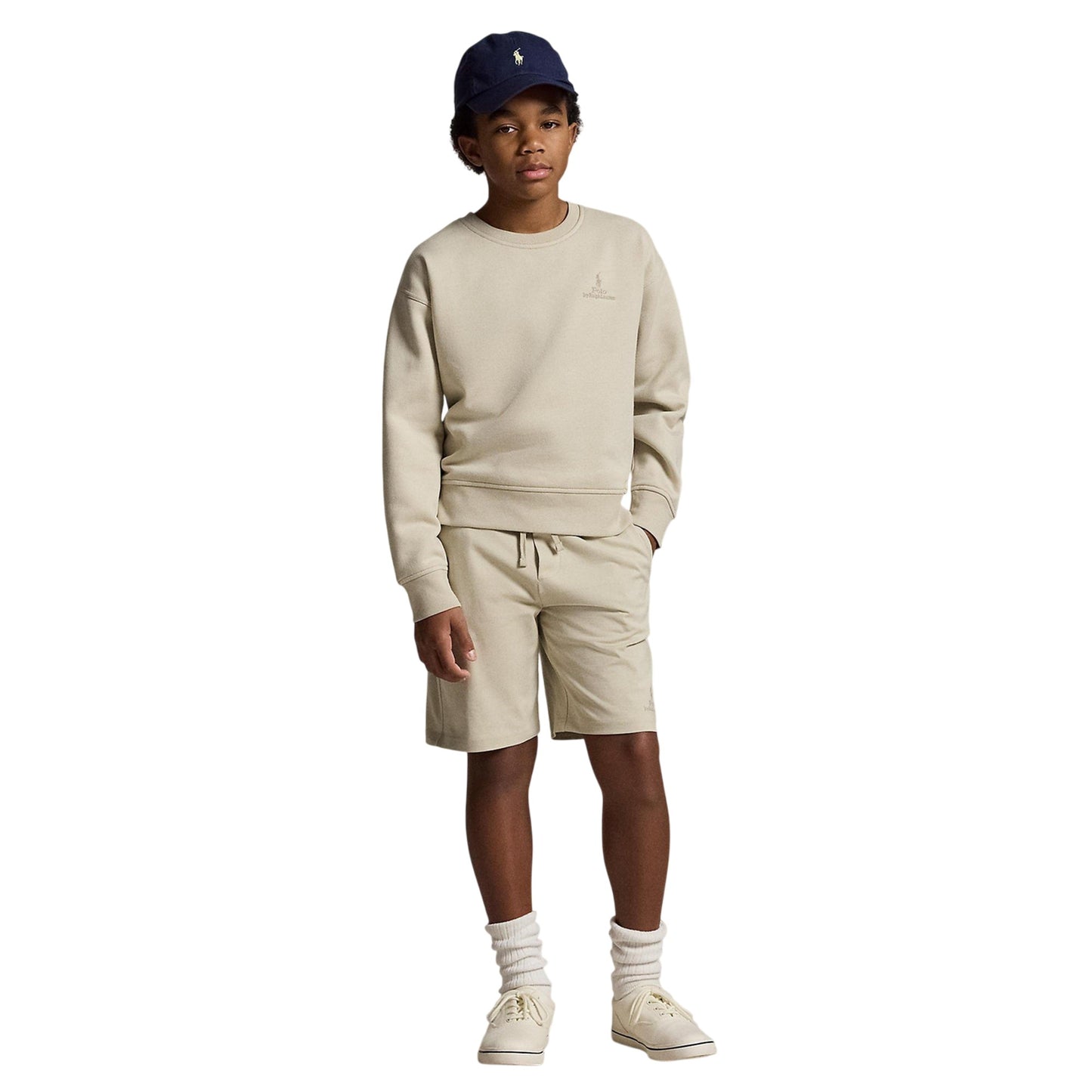 Stone - Pack Shot - Ralph Lauren Childrens-Kids Fleece Polo Shorts