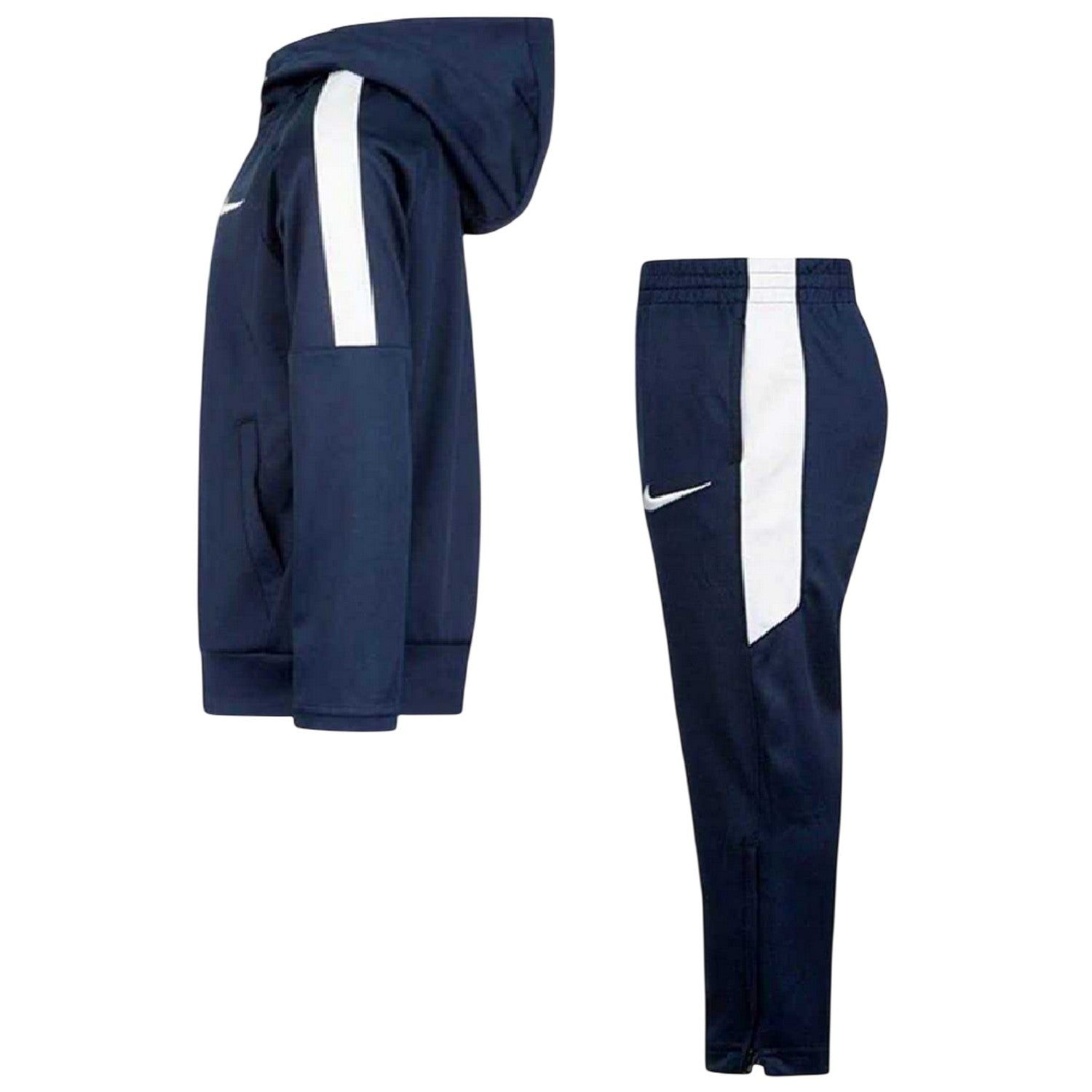 Navy - Side - Nike Boys Hooded Tracksuit